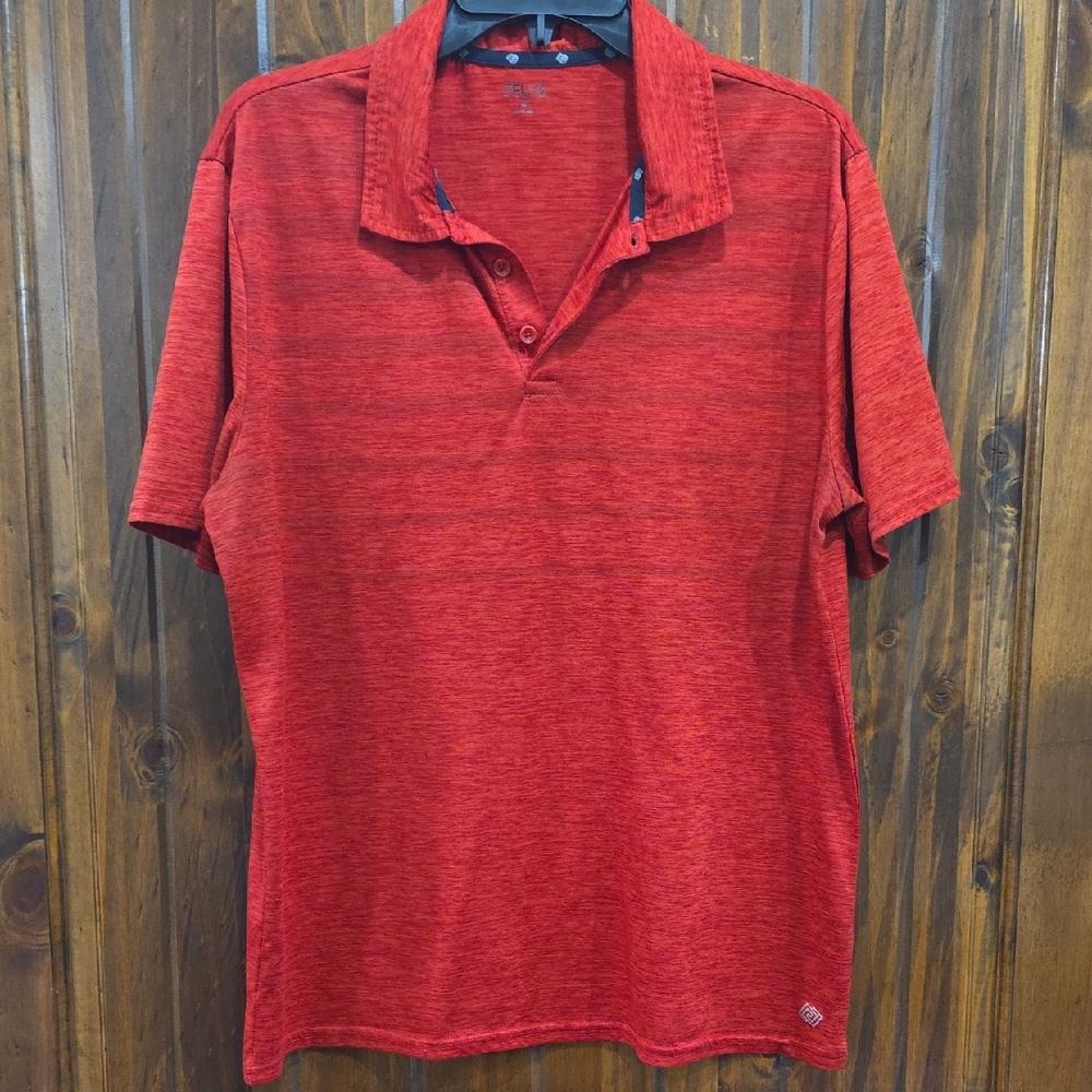 ZELOS Vibrant Red Men's Polo Shirt